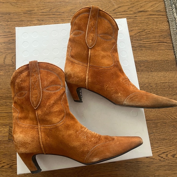 Khaite Dallas Suede Boots Size 37.5 - Picture 12 of 13